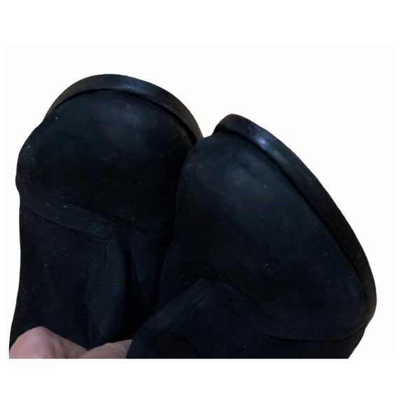 Rag & Bone Boots Suede Leather Block Heels Black Ankle Boots Size 7 - Picture 6 of 9